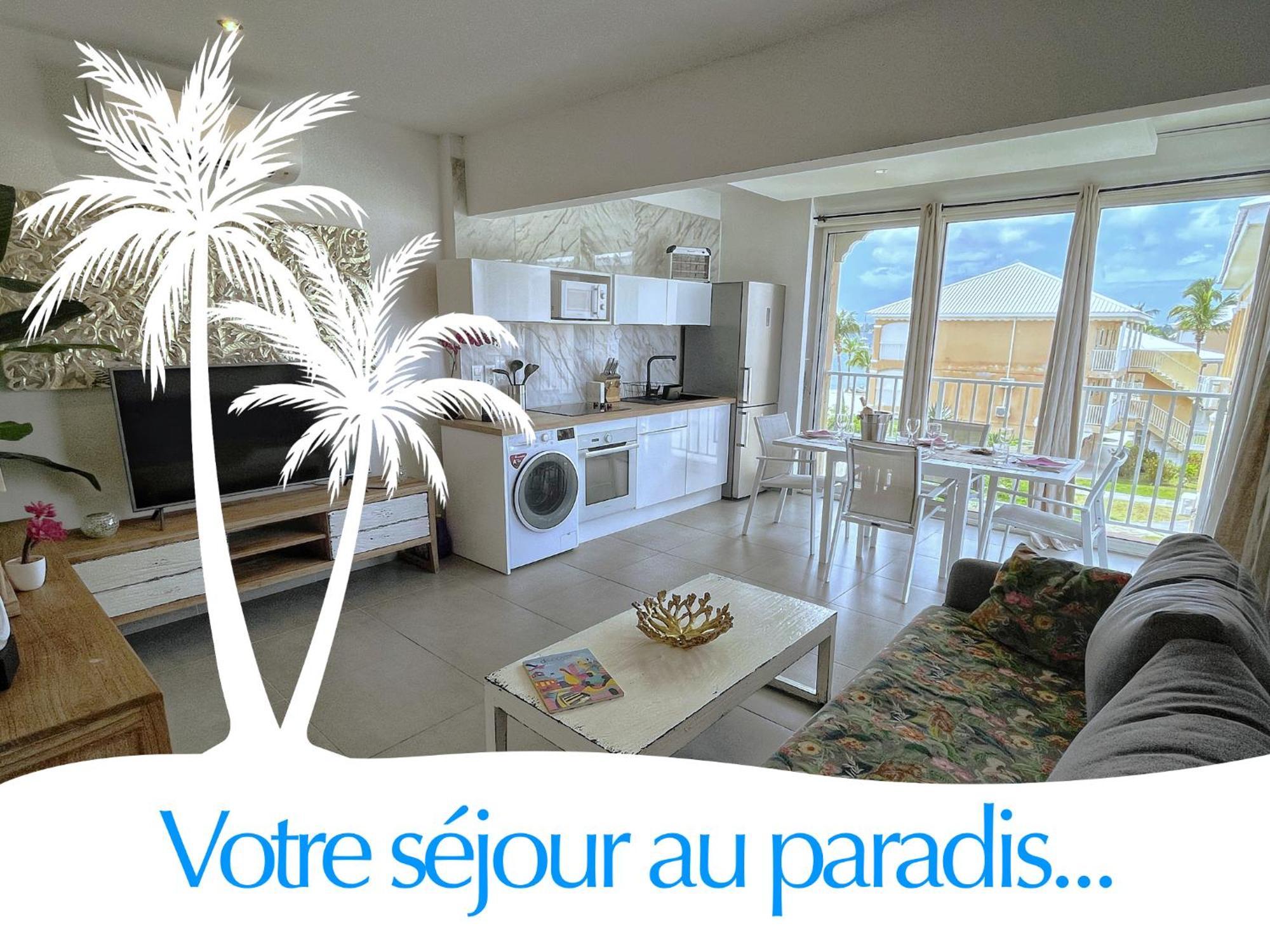 Studio Pieds Dans L'Eau Avec Vue Lagon Et Piscine Sandy Ground ภายนอก รูปภาพ